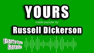 Russell Dickerson  Yours Karaoke Version [upl. by Hurless]