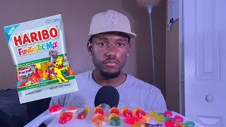 ASMR Eating Haribo Funtastic Mix  Whispered  Soft Spoken Ramble [upl. by Aubine774]