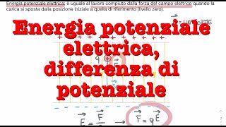 Energia potenziale elettrica differenza di potenziale [upl. by Habas]