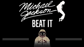 Michael Jackson • Beat It CC 🎤 Karaoke Instrumental Lyrics [upl. by Jami]