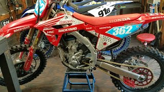 111 Replacing Swingarm Bearings on our Motocross Dirt Bikes YZ KX CRF KTM RMZ 125 250 450 [upl. by Llewen]