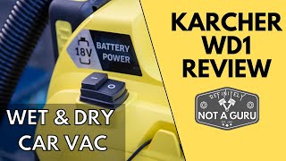 Karcher WD1 Review  Handheld Battery Wet amp Dry Car Vacuum Cleaner [upl. by Anec]