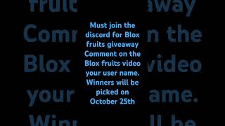 Blox fruits giveaway information Check the comments for VERY important information [upl. by Loram]