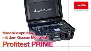 Maschinenprüfung mit dem Gossen Metrawatt Profitest PRIME [upl. by Llemmart]