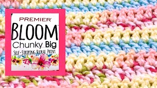 CROCHET BABY BLANKET Using Bloom Yarn From Walmart [upl. by Hnahk390]