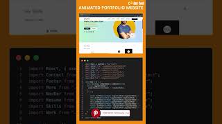 how to create a portfolio AnimatedPortfolio WebDesign FrontendDevelopment [upl. by Suilenrac]