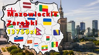 PKB Polskich Województw  Zarobki Na Mieszkańca top poland pkb polska money 2024 free [upl. by Nova935]