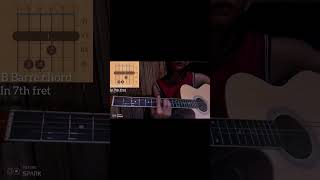 How to play B Barre chord  Guitar Lesson [upl. by Airamas]