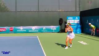 Tennis quotBelinda Bencicquot Backhand in Slow Motion [upl. by Anauqat]