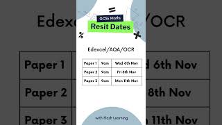 GCSE Maths Resit Dates maths gcse gcsemaths studytok revision [upl. by Aleehs]