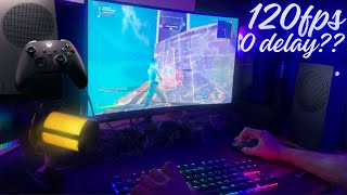 Fortnite on XBOX SERIES S Unboxing  120 FPS Review [upl. by Oek]