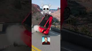 YouTubers Cars vs Broken Bridge 🧛‍🚗  BeamNGdrive shorts [upl. by Riley]