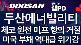 두산에너빌리티 체코 원전 미 웨스팅하우스 프 EDF 항의 진정서 거절 체코원전 본계약 확률 100 미국 부채 역대급 경제 위기 트리거 위기감 111 [upl. by Duval195]