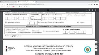 Ficha de notificacion al SIVIGILA [upl. by Atsyrc]