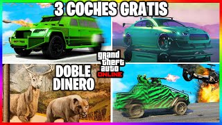 NUEVA ACTUALIZACION 3 COCHES GRATIS DOBLE DINERO GRANDES DESCUENTOS GTA Online [upl. by Asiel]