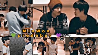 MeanieMinwon couple Predebut sweet moments compilation 💜💚 [upl. by Modla178]