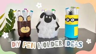 3 DIY Pen Holder Ideas☁️  Bottle recycling  Cuddle Cloud [upl. by Eciryt5]