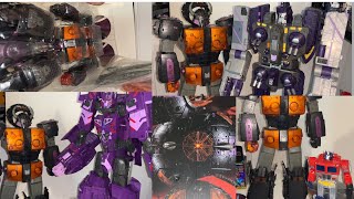 01Studio 01S01E Overmind Unicron Black unboxing amp height comparison with transformers titan figures [upl. by Waylan]