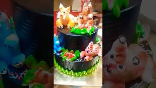 Jungle theme cake unique short video viral trending YouTube video [upl. by Chon801]