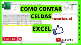 ✅ Como contar celdas que contienen texto en Excel  ✅funcion contarsi [upl. by Lucchesi691]