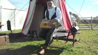 Medieval Free Company  Hurdy Gurdy being played at Corfe Castle [upl. by Inaleon506]