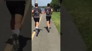 Gustav Iden and Kristian Blummenfelt running intervals 🔥 triathlon running triathlontraining [upl. by Adnaluoy710]