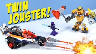 LEGO NEXO Knights Lances Twin Jouster and Battle Suit Axl Review [upl. by Nosnevets]