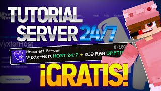 🏆 ¡Como CREAR un SERVIDOR 247 de Minecraft GRATIS permanente 🤑 El mejor host gratuito 😍 VyxterHost [upl. by Arman]