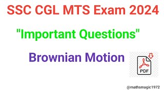 quotImportant Questions For SSC CGL MTS Exam 2024quot [upl. by Pickard723]