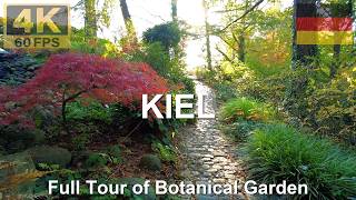 KIEL Germany 🇩🇪 in 4K  2024  Autumn Walk in Botanical Garden [upl. by Haman314]