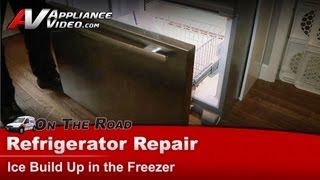 JennAir Refrigerator Repair  Ice Buildup in the Freezer  Grommet [upl. by Ellett]