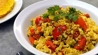 Vegan Vegetarisches Indisches Rezept Tofu Bhurji [upl. by Otter273]