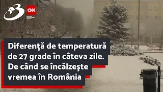 Diferenţă de temperatură de 27 grade în câteva zile De când se încălzeşte vremea în România [upl. by Eldwun]