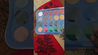 Doms water colour cake  24 shades [upl. by Iveksarap]