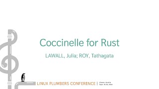 Coccinelle for Rust LAWALL Julia  ROY Tathagata [upl. by Borrell]