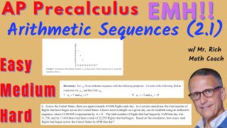 Arithmetic Sequences  EasyMedium Hard [upl. by Azile]