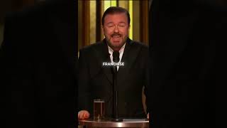 Ricky Gervais on Martin Scorsese awardshowhumor awardshows funny [upl. by Oriane782]