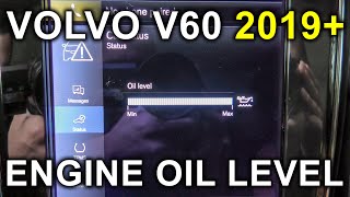 Volvo V60 20192025 How To Check Engine Oil Level [upl. by Cira]