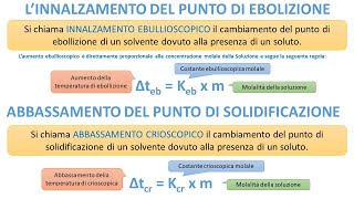 PROPRIETA COLLIGATIVE  punto di ebullioscopico e crioscopico di una soluzione [upl. by Cerallua882]