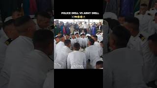 Army drill vs police drill ⚔️army military crpf motivation shorts short jammu ips commando [upl. by Ecnerolf]