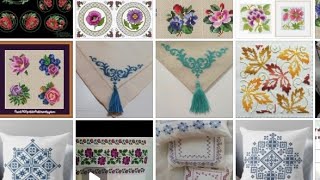 1000 Cross stitch patterns for cusion pillow cover table cloth bedsheet design [upl. by Odraude]