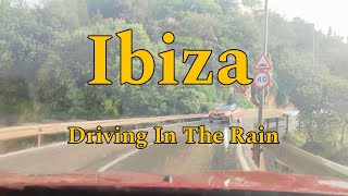 Driving in the Rain Ibiza WeatherDark clouds grey SkyIbiza winter update [upl. by Salb]