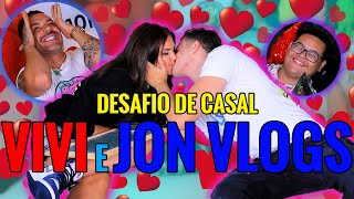 VIVI E JON VLOGS MUITO BEIJO NA BOCA E TRETA NO DESAFIO DE CASAL   MatheusMazzafera [upl. by Elohcin]