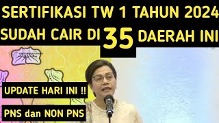 SERTIFIKASI TRIWULAN 1 TAHUN 2024 SUDAH CAIR DI 35 DAERAH INI [upl. by Gibbon219]