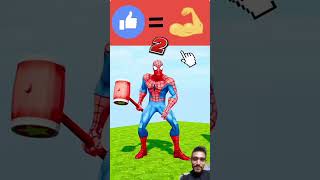 who are you stronger hammer challenge Hulk versus SpiderMan versus Joker shortsviral [upl. by Nomma]