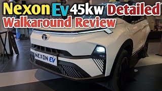 Tata Nexon Ev Fearless 45 Kw Quick Detailed Walkaround Review [upl. by Adien]