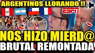 ASOMBRÓ NARRADORES ARGENTINOS LLORANDO ATLETA PERUANO REMONTÓ A ARGENTINO Y GANÓ ORO BUENOS AIRES [upl. by Mirelle]