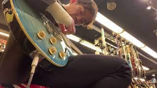 Mensinger semi hollow playing in store [upl. by Aniala49]