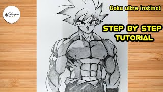 How to draw Goku  Goku drawing easy  Anime drawing step by step [upl. by Chadburn879]