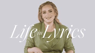 Adele Reveals The Stories Behind Her Hit Lyrics amp Deep Dives Into Her Life  Life In Lyrics  ELLE [upl. by Maillil736]